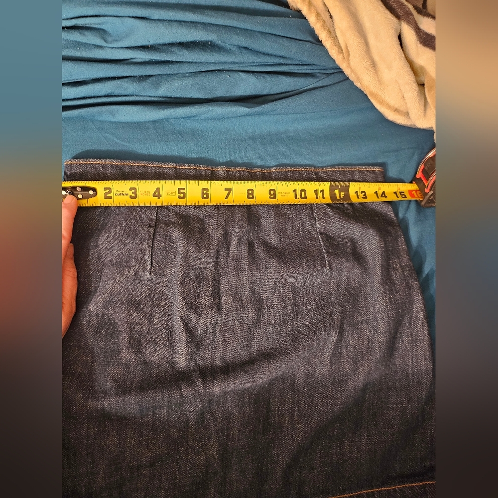 Old Navy Girl's Button Front Denim Jean Skirt Blue Med Wash Sz XL (14-16) - Picture 5 of 8